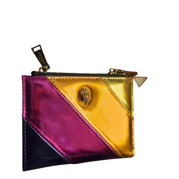 Kurt Geiger Handbags - Kurt Geiger Wallet Women Rainbow Excellent Metallic Eagle Head Bifold Zip Pocket